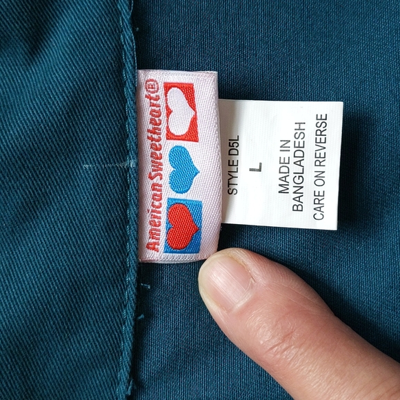 American Sweetheart Button Up Jacket L Teal - Picture 2 of 12